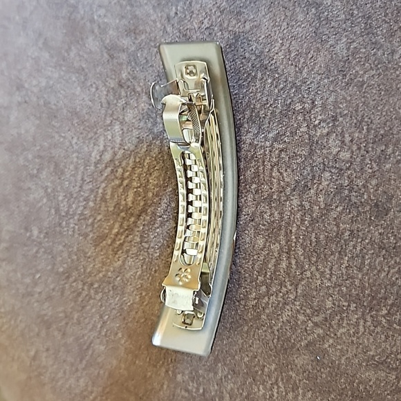 VTG CONAIR Tortoise Shell Handpainted Floral Acrylic Barrette - Picture 3 of 5